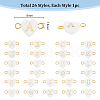 26Pcs 26 Styles Letter A~Z Shell Connector Charms PALLOY-PH01682-2