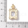 Brass Micro Pave Cubic Zirconia Pendants FIND-C047-10KCG-02-3