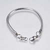 Tarnish Resistant 304 Stainless Steel Round Snake Chain Bracelet Making X-STAS-F139-056P-D-1