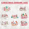 8Pcs 8 Style Christmas Decorative Wooden Door Sign sgFIND-SZ0005-74-2