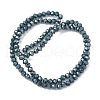 Electroplate Transparent Glass Beads Strands GLAA-XCP0001-60-4mm-2