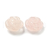 Natural Rose Quartz Carved Flower Scattered Beads G-O156-B-38-2