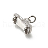 Brass Micro Pave Cubic Zirconia Charms KK-P295-13P-2