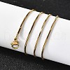 1.2MM 304 Stainless Steel Snake Chain Necklaces for Women Men STAS-V011-04B-G-3