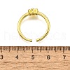 Brass Micro Pave Cubic Zirconia Cuff Rings for Women RJEW-H247-35G-01-5