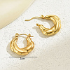 Twisted Stainless Steel Hoop Earrings for Women JB8959-5