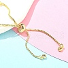 Mother's Day Brass Micro Pave Cubic Zirconia Silder Bracelets for Women BJEW-S158-01G-B-3