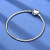 Brass Snake Chains Link Bracelets for Women BJEW-G736-02P-1