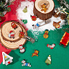 SUNNYCLUE 24Pcs 12 Styles Christmas Theme Transparent Resin Cabochons FIND-SC0011-31-4