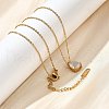 304 Stainless Steel Necklaces NJEW-R022-01G-10-3