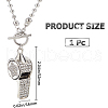 CREATCABIN 1pc Stainless Steel Whistle Pendant Necklaces NJEW-CN0001-08-2
