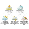 5Pcs 5 Colors Opaque Resin Pendants RESI-FS0001-67B-4