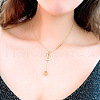 304 Stainless Steel Cube Initial Pendant Necklaces FS-WG9AF3A-18-3