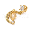 Brass Resin Pendants KK-V009-07G-2