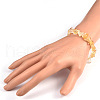 Natural Citrine(Dyed & Heated) Beaded Stretch Bracelets BJEW-JB01823-03-3