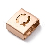 Ion Plating(IP) 304 Stainless Steel Square Slide Charms STAS-L132-06Q-RG-2
