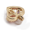 Brass Micro Pave Cubic Zirconia Charms ZIRC-L091-048-3