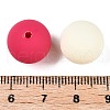 Rubberized Style Imitated Silicone Acrylic Beads MACR-T048-01A-03-3