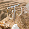 Chic Beach Style Oval Stainless Steel Hoop Earrings GD7947-2