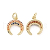 Brass Micro Pave Colorful Cubic Zirconia Charms KK-E068-VF175-1
