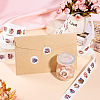 500Pcs Flat Round with Flower Paper Self Adhesive Stickers Rolls DIY-TAC0025-20B-7