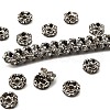 Brass Rhinestone Spacer Beads RB-A014-L8mm-01B-1