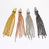 Brass Tassel Pendant Decorations KK-F0319-03-1