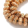 Electroplated Natural Lava Rock Beads Strands G-I360-G01-02-3