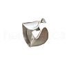 Wave Brass Adjustable Cuff Rings for Women FS-WG06C47-01-6