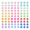  300Pcs 15 Colors Transparent Acrylic Beads MACR-TA0001-29-2