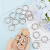 SOFPLATE 20Pcs Zinc Alloy Spring Gate Rings PALLOY-SP0001-11-3