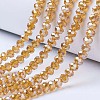 Electroplate Glass Beads Strands EGLA-A034-T2mm-B05-1