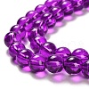 Drawbench Transparent Glass Beads Strands GLAD-Q012-10mm-20-3