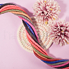 10Strand 10 Colors Flat Round Handmade Polymer Clay Beads CLAY-CJ0001-35-5