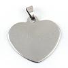 Non-Tarnish 201 Stainless Steel Stamping Blank Tag Pendants STAS-R064-82-1