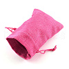Polyester Imitation Burlap Packing Pouches Drawstring Bags X-ABAG-R005-18x13-08-2