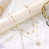 Alloy Heart Pendant Double-Layer Necklaces for Women FS-WG8D9FE-01-4