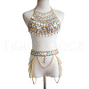 Clear AB Acrylic Alloy Tassel Chain Sexy Suit Body Chains for Beach Party FS-WGA6328-01-1