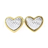 304 Stainless Steel Stud Earrings EJEW-D308-04A-PG-2