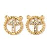 304 Stainless Steel Crystal Rhinestone Connector Charms STAS-U057-24G-1