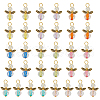 32Pcs Glass Pendants PALLOY-PH01670-1