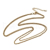 304 Stainless Steel Rope Chain Double Layered Necklaces for Women NJEW-U050-02A-G-4