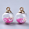 Transparent Glass Globe Pendants GLAA-S181-06-2