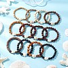 12Pcs Dyed Synthetic & Natural Gemstone and Natural Wood Beads Stretch Bracelet Set for Women Men BJEW-JB11563-2
