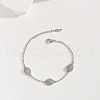 Brass Teardrop Link Bracelets ZC8988-2-3