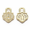 Brass Micro Pave Cubic Zirconia Pendants ZIRC-T014-001-NF-2