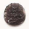 Carved Natural Obsidian Big Pendants G-G660-57-1