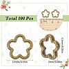 SUNNYCLUE 100Pcs Tibetan Style Alloy Bead Frames FIND-SC0011-52B-2