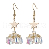 Star Glass Seed Beads Dangle Earrings EJEW-MZ00428-03-2