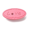 Oval with Word Love Resin Alligator Hair Clips PHAR-D015-01C-1